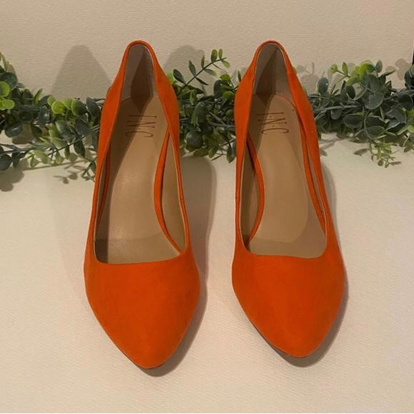 I.N.C. bright orange pumps- add a pop of color to your closet - Picture 3 of 6